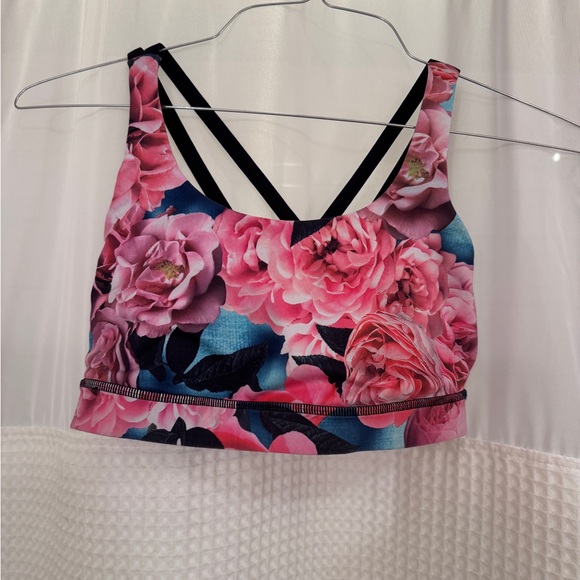 Lululemon Athletica Pink Floral Sports Bra - Picture 1 of 3